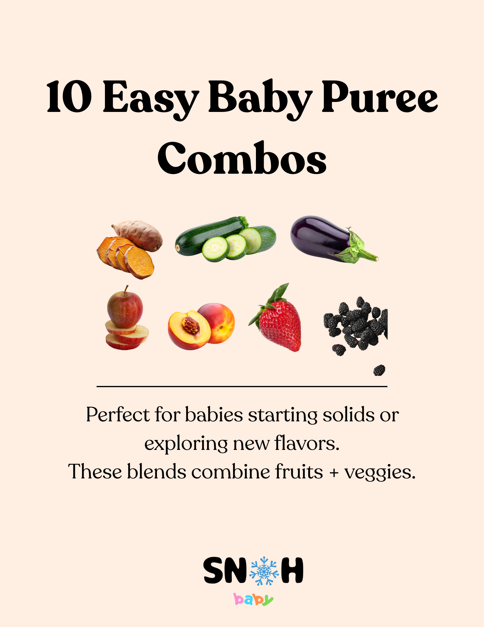 10 Easy Baby Puree Combos